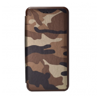 Maska na preklop Army flip cover za iPhone X braon