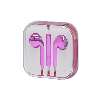 Slusalice za iPhone metalik pink 3,5mm