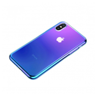 Maska Baseus Glow za iPhone XS Max transparent plava.