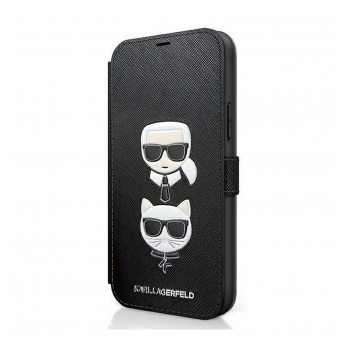 Maska na preklop Karl Lagerfeld Karl Flip za iPhone 12 Pro crna.