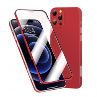 Maska Slim 360 full cover za Iphone 12 Pro Max crvena