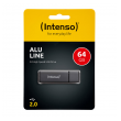 USB Flash drive INTENSO 64GB Hi-Speed USB 2.0 Alu Line  Alu-a