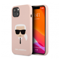 Maska Karl Lagerfeld Hc Silicone Karl Head za iPhone 13 Light Pink.