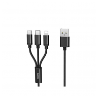 Kabel Remax Gition RC-131 3u1 za iPhone Lightning/ Micro USB/ Type-C crni 1m