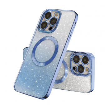 Maska Magsafe Electroplated za iPhone 15 Pro Max plava