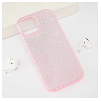 Maska Crystal Dust za iPhone 15 Pro pink