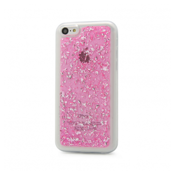 Torbica silikonska Leaves iPhone 5C pink