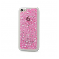 Torbica silikonska Leaves iPhone 5C pink