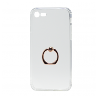 Maska HOCO Metal Finger Holder za iPhone 7/8/SE (2020)/SE (2022) roze zlatni