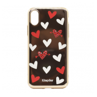 Kavaro Crystals iPhone X zlatna srca