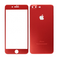 Zastitno staklo 5D FULL COVER (prednje+zadnje) za iPhone 7 Plus/ 8 Plus crveno.