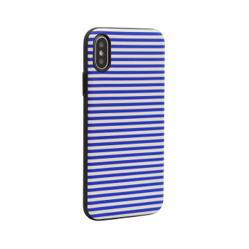 Maska Luo Stripes za iPhone X plava