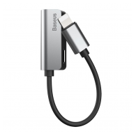 Baseus L32 Audio adapter iPhone 7 Lightning to 3.5mm srebrni