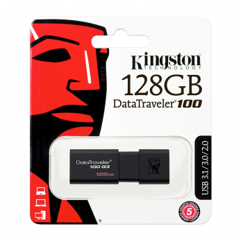 USB Kingston USB 3.1 128GB DataTraveler 100 G3 3.1/3.0/2.0 DT100G3/128GB