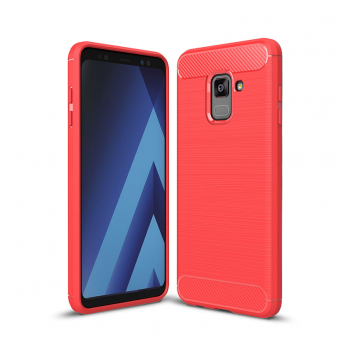 Maska Silicone Defender za Samsung A8 Plus/ A730 (2018) crvena.