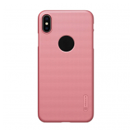 Maska Nillkin Super Frosted Shield za iPhone XS Max roze zlatna (sa otvorom za logo)