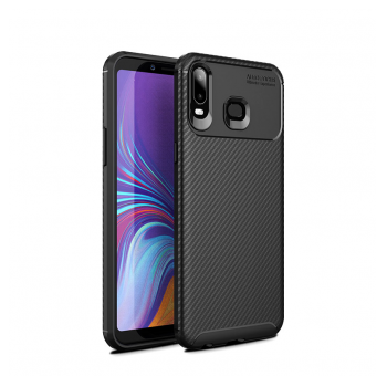 Maska Carbon Defender za Samsung A6s (2018) crna.