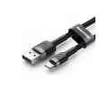 Kabel Baseus cafule USB iPhone Lightning 2.4A 0.5m sivo-crni