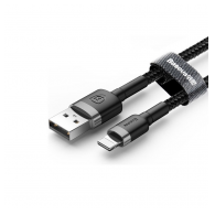 Kabel Baseus cafule USB iPhone Lightning 2.4A 0.5m sivo-crni
