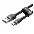 USB kabel Baseus cafule Micro USB 2.4A 0.5m sivo-crni