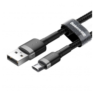 Kabel Baseus cafule Micro USB 2.4A 0.5m sivo-crni