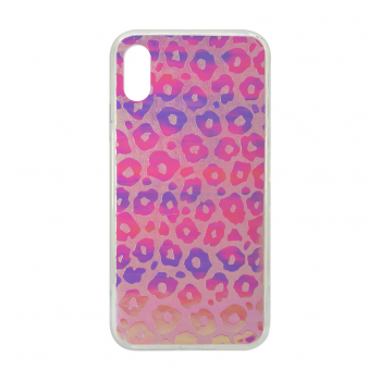 Maska Hologram 3D Leopard za iPhone X/ XS roze.