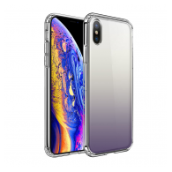 Maska Platina Rainbow in Sky za iPhone XS Max  transparent crna