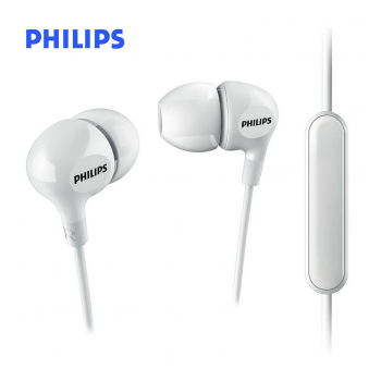 Headphones PHILIPS with mic SHE3555WT/00, 22kHz,103 dB.