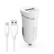 Auto punjac LDNIO DL-C12 2.1A + Micro USB kabel beli