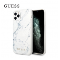 Maska Guess Faceplate Marble za iPhone 11 Pro bela.