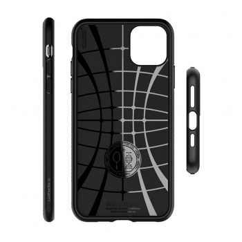 Maska Spigen Liquid Air za iPhone 11 Pro Max mat crna.