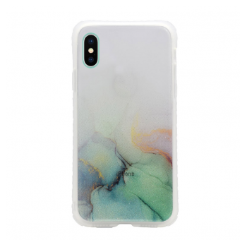 Maska Water Spark za iPhone X/ XS transparent tirkiz