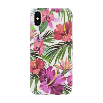 Maska Flower za iPhone X/ XS bela