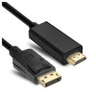 Kabel DP male - HDMI male 1,8m