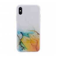 Maska Water Spark za iPhone X/ XS transparent zlatno-plava