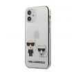 Maska Karl Lagerfeld Glasses Cat za iPhone 12 mini (5.4) transparent.
