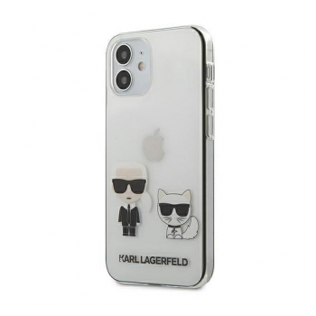 Maska Karl Lagerfeld Glasses Cat za iPhone 12 mini (5.4) transparent.
