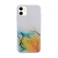 Maska Water Spark za iPhone 12 mini transparent zlatno-plava