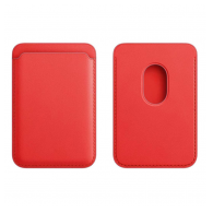 Kozni novcanik za iPhone MagSafe crvena