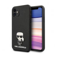 Maska Karl Lagerfeld Glasses Scrub za iPhone 12 mini 5.4 in crna.