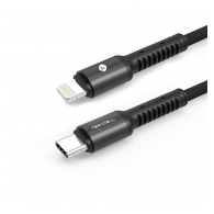 Kabel Teracell Evolution CA-320 Type-C na iPhone Lightning 2.4A crni