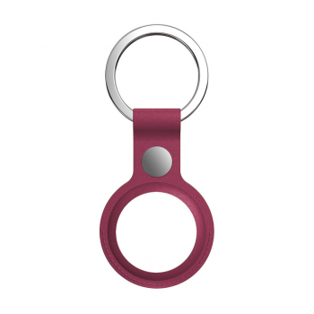 Kozni PU privezak/futrola za kljuceve za Airtag tamno roza