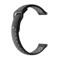 Silikonska narukvica za pametni sat crno siva 22mm