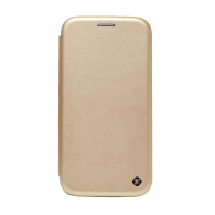 Maska na preklop Teracell Flip Premium za Samsung A22 4G/ A225F zlatna,