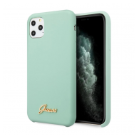 Maska Guess Faceplate Silicone za iPhone 11 Pro 5.8 in zelena.