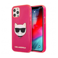 Maska Karl Lagerfeld Cat Fluo za iPhone 12/12 Pro 6.1 in pink.
