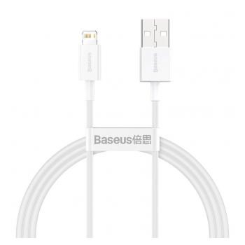 Kabel Baseus Superior Series Fast Charging USB na Lightning 2.4A beli 1m