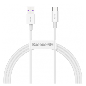 Kabel Baseus Superior Series Fast Charging na Type-C USB 66W beli 1m