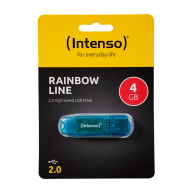 USB Flash drive INTENSO 4GB Hi-speed USB 2.0 Rainbow Line Rainbow plavi