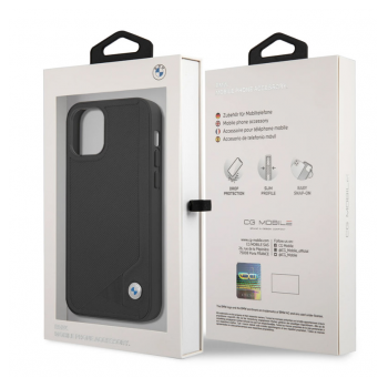 Maska BMW Hc Leather Deboss za iPhone 13 Pro Max crna.